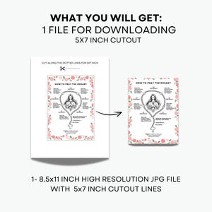 Kids Rosary Guide, Printable Rosary Card, Catholic Prayer Card ...