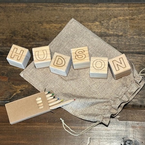 Name Blocks Baby Shower Blocks Activity Baby Blocks for Baby Shower