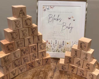 Decorate a Block Baby Girl Baby Boy Minimalist Theme Activities and Games for Baby Shower