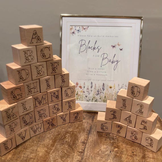 Decorate a Block Baby Girl Baby Boy Minimalist Theme Activities and Games for Baby Shower