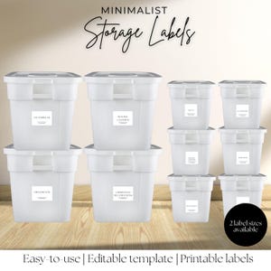 Closet Storage Label Minimalist Label Easy to edit Label Printable Storage Label Editable Label
