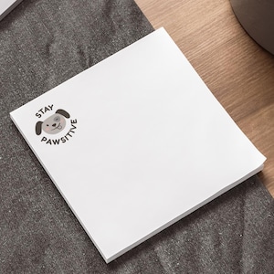 Blocchi di note Post-it® Stay Pawsitive, simpatici blocchi di note a tema cane, regalo per gli amanti degli animali, note motivazionali per animali, organizzazione della scrivania, forniture per gli amanti degli animali