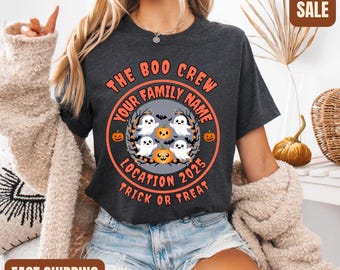 Custom Halloween Family Shirts The Boo Crew Shirts Kds Halloween Shirts Halloween Party Shirts Family Matching Shirts Ghost Shirt Group Tees