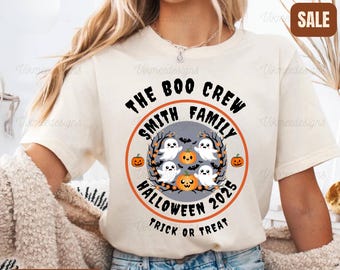 Custom Halloween Family Shirts The Boo Crew Shirts Kids Halloween Shirts Halloween Party Shirts Family Matching Shirts Spooky Ghost Shirt