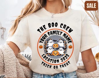 Custom Halloween Family Shirts The Boo Crew Shirts Kids Halloween Shirts Halloween Party Shirts Family Matching Shirts Spooky Ghost Shirt