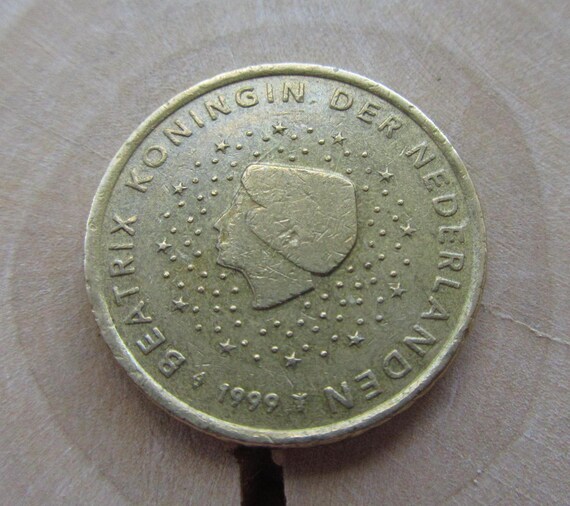 50 Cent Netherlands 1999, Rare Euro Cent Coin, Beatrix Cent Coin 