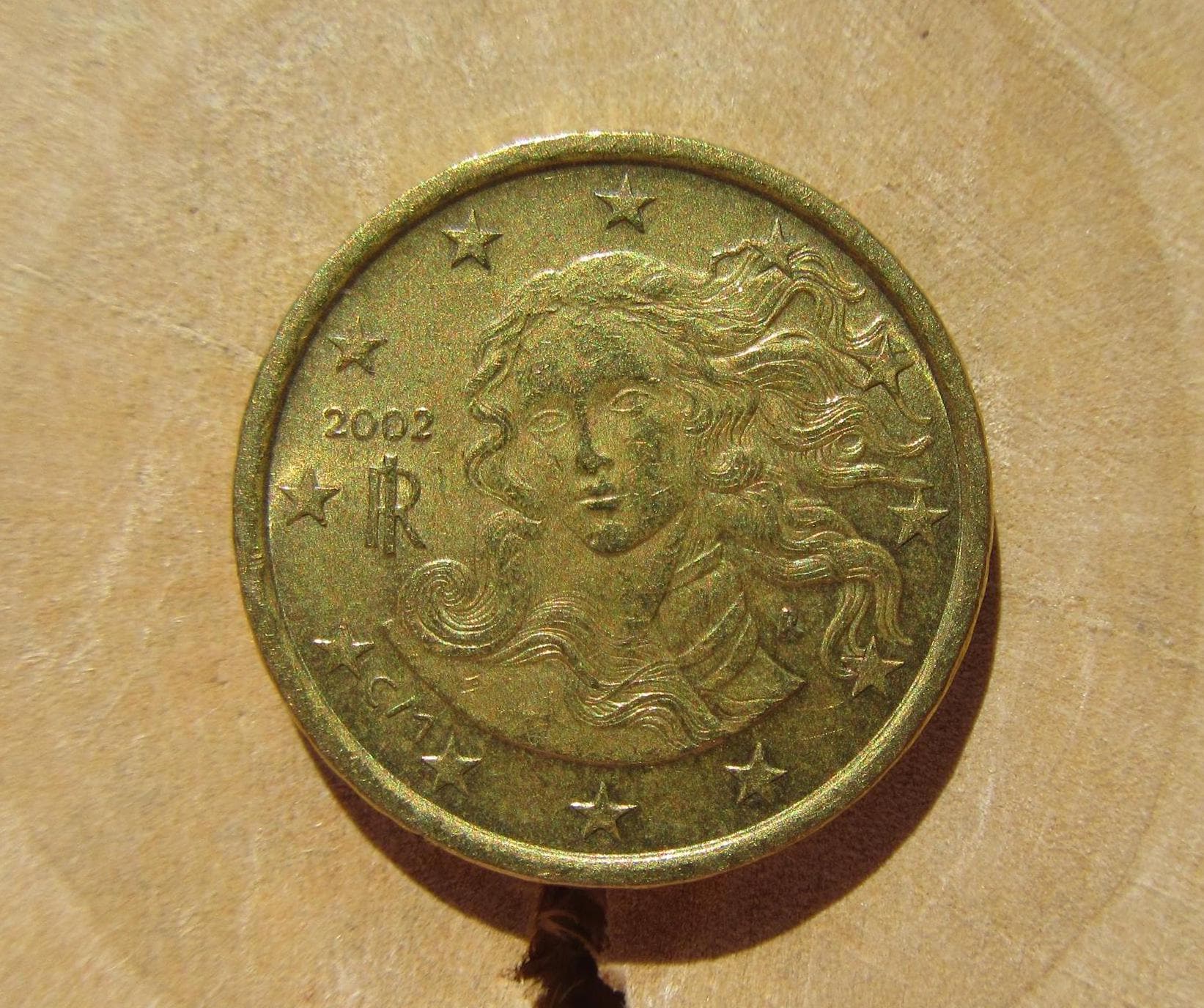 10 Cent Italy 2002, Rare Euro Cent Coin, Birth of Venus by