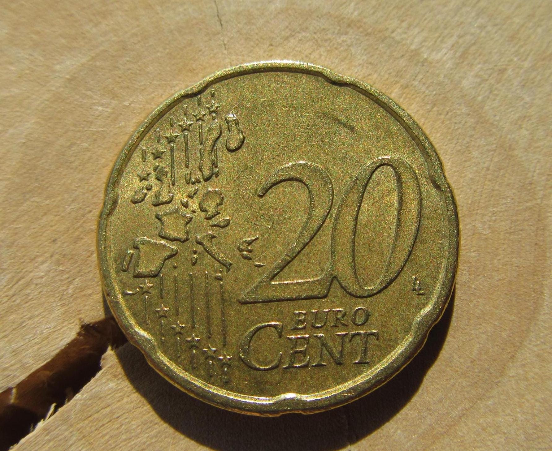 2002年、ドイツ、２０ユーロセント、ミントAとD、二枚のコイン レアドイツ連邦共和国20ユーロセント2002年ブランデンブルク門