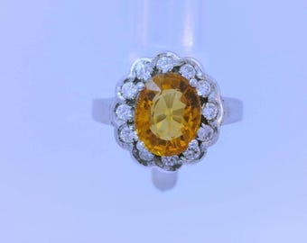 Yellow Topaz Ring