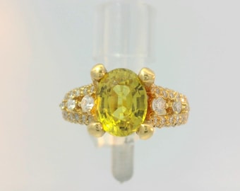 Yellow Saphire Diamond Rings