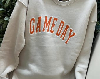 beige game day sweatshirt