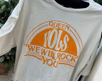 White vols crop top