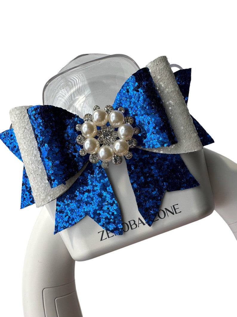 ZB1 Zerobaseone Kpop Light Stick Bow Accessory Decoration Blue White Pearls Sparkle Deco image 1