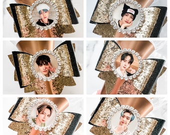 ATEEZ Light Stick Deco Bow Seonghwa, Hongjoong, Yunho, Yeosang, San, Mingi, Wooyoung and Jongho Kpop Accessory Decoration BIAS