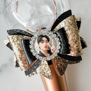 SAN Ateez Light Stick Bow with Photo Centerpiece Kpop Decoration Atiny image 3