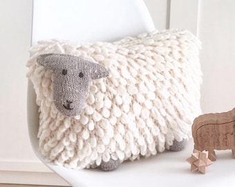 PDF Download Cute Sheep Cushion Pillow Knitting Pattern