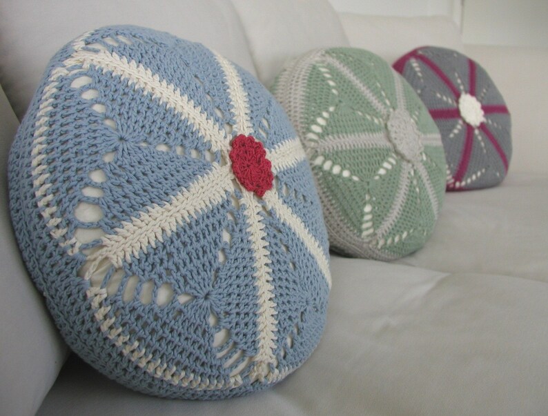 Starburst Crochet Cushion Pillow Cover Pattern image 8