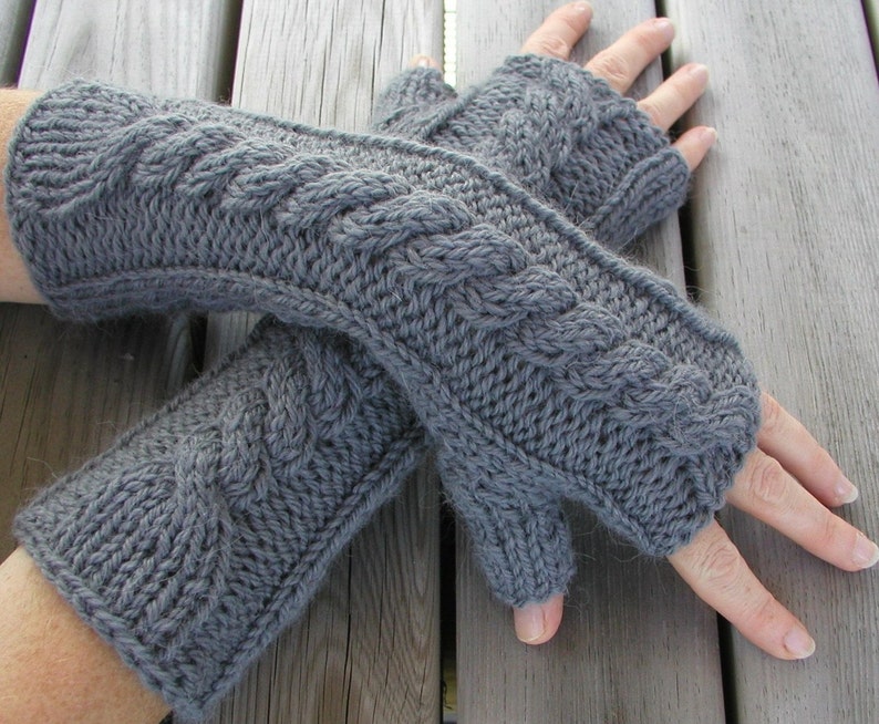 Weekend Gloves Knitting Pattern Hand and Arm Warmer Fingerless Gloves image 7