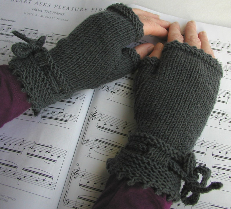 Piano Gloves Pattern Fingerless Gloves image 1