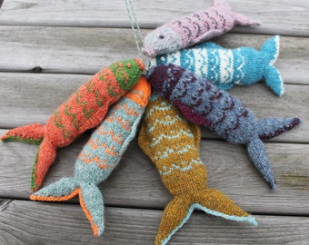 PDF Download Fair Isle Fish Knitting Pattern