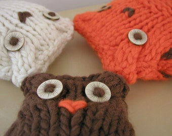 Wide Awake Sleepy Owls Knitting Pattern