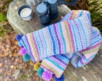 Highland Heather Scarf PDF Knitting Pattern