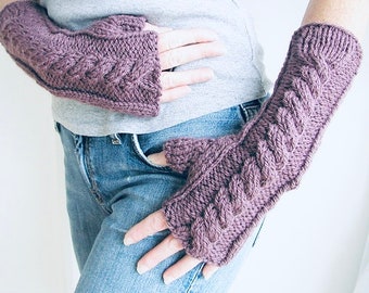 Weekend Gloves Knitting Pattern - Hand and Arm Warmer Fingerless Gloves