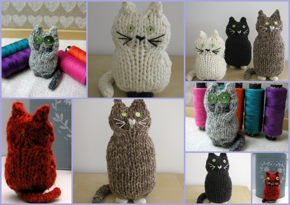Cats Knitting Pattern Etsy UK