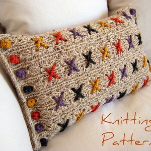 Cranberry Kisses Cushion Pillow Cover Knitting Pattern image 2