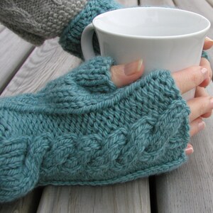 Weekend Gloves Knitting Pattern Hand and Arm Warmer Fingerless Gloves image 6