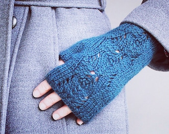 Knitting Pattern Scots Pine Fingerless Gloves