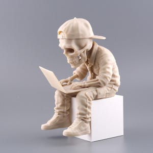 Programmer Skeleton Shelf Sitter Figurine
