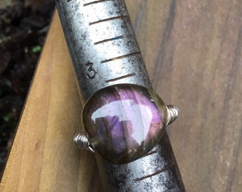 Labradorite Wire Wrapped Ring