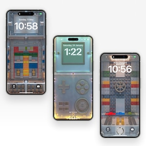 Retro Game Console Phone Wallpaper | 3D Tech Lockscreen (Digital Download)