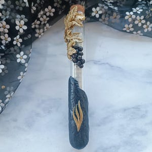 Handmade Stone & Glass Mezuzah Case: Modern Judaica Art