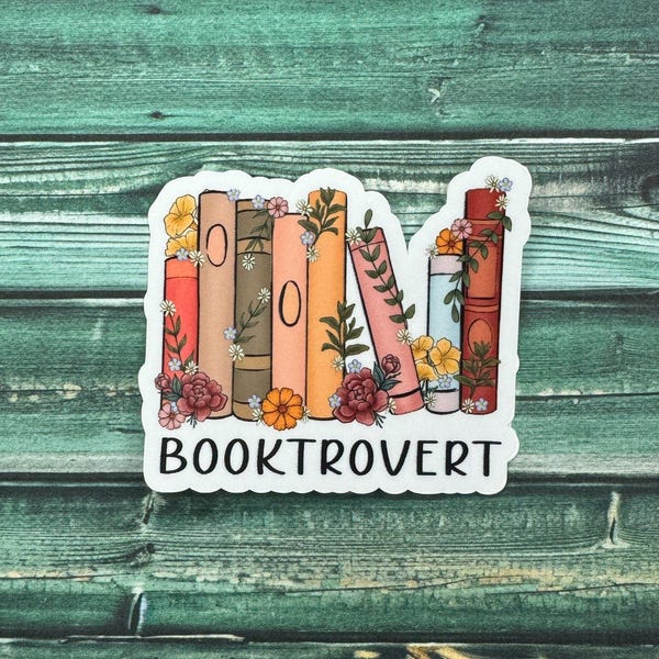 Booktrovert Weatherproof Sticker