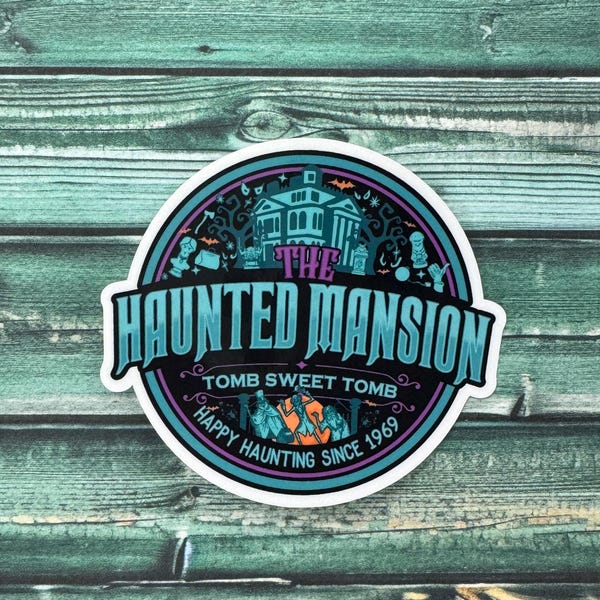 Haunted Mansion Inspired Weatherproof Sticker