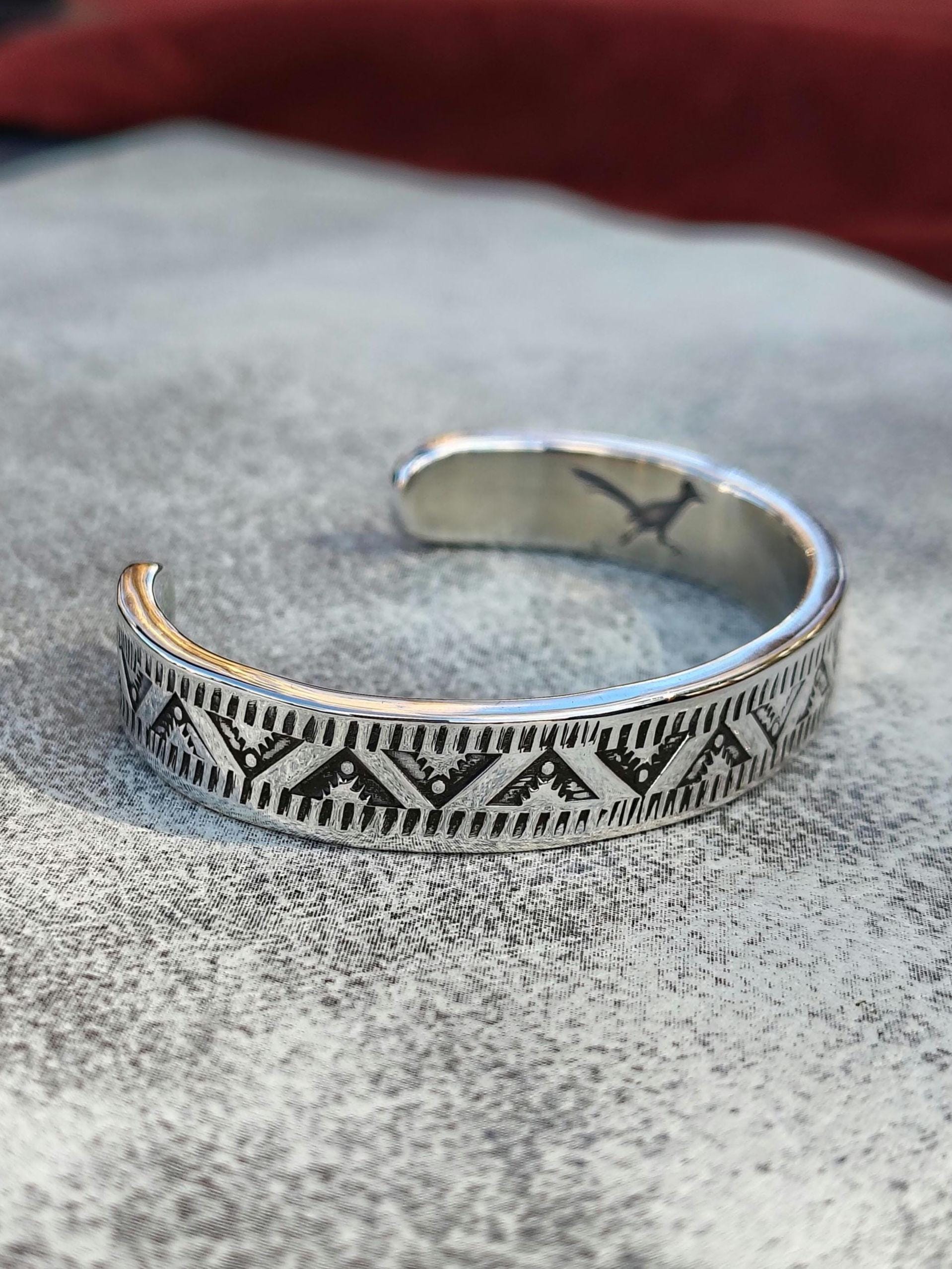 Silver Triangle Cuff Bracelet - Etsy