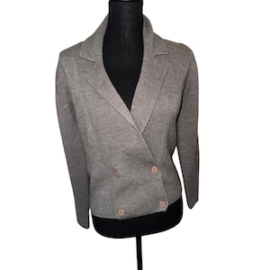 Chaqueta tipo suéter de punto de mezcla de lana de cordero Jones New York vintage de los años 80, talla S