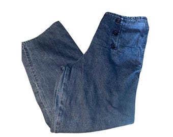 Forenza Vintage Damen 14P Denim Pullup Sailor Button Jeans aus 100% Baumwolle