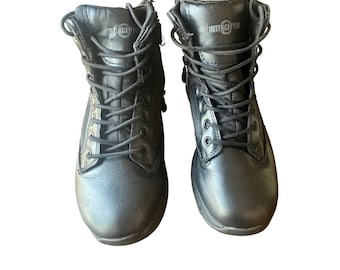 Interceptor Tactical Combat Boots 7,5 heren zwart leer met zijrits, Work Duty
