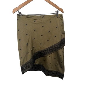 Y2K Boho Free People Asymmetrical Midi Skirt size 9 worn once | sari/ indian image 2