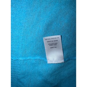 Pendleton Blue Linen Cotton Open Front Cardigan Sweater Womens Medium image 8