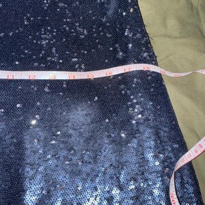 Moulinette Soeurs Anthropologie Navy Blue Sequin Shift Dress Small Party image 8