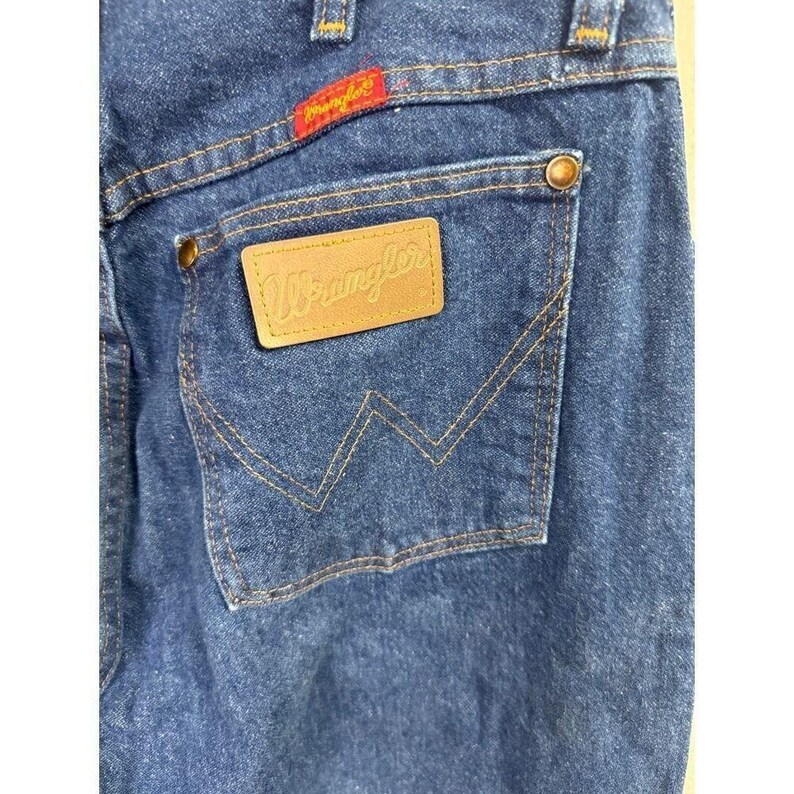 Wrangler | vintage size 11 dark denim women's jeans | 34 inch inseam image 5