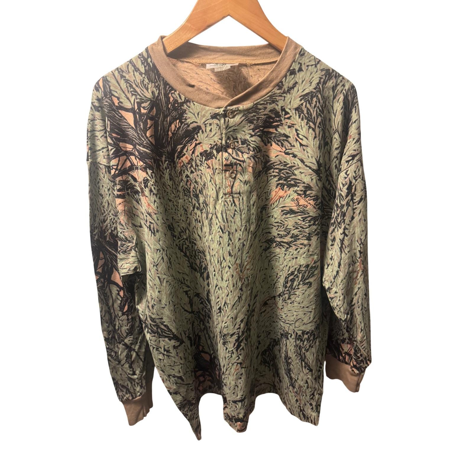 Chemise De Chasse Camouflage Sage Country Brush Hunter – Manches Longues, Taille XL, Fabriquée Aux USA (neuve Avec étiquettes)