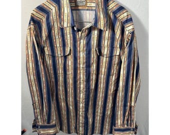 Schmidt | vintage herencowboy-werkshirt | Dik materiaal, maat XL