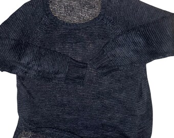 Jersey de punto abierto Polo Ralph Lauren negro para hombre talla L y mujer talla grande