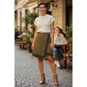 Y2K Boho Free People Asymmetrical Midi Skirt size 9 worn once | sari/ indian image 1