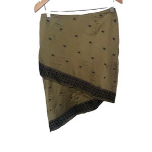 Y2K Boho Free People Asymmetrical Midi Skirt size 9 worn once | sari/ indian image 6